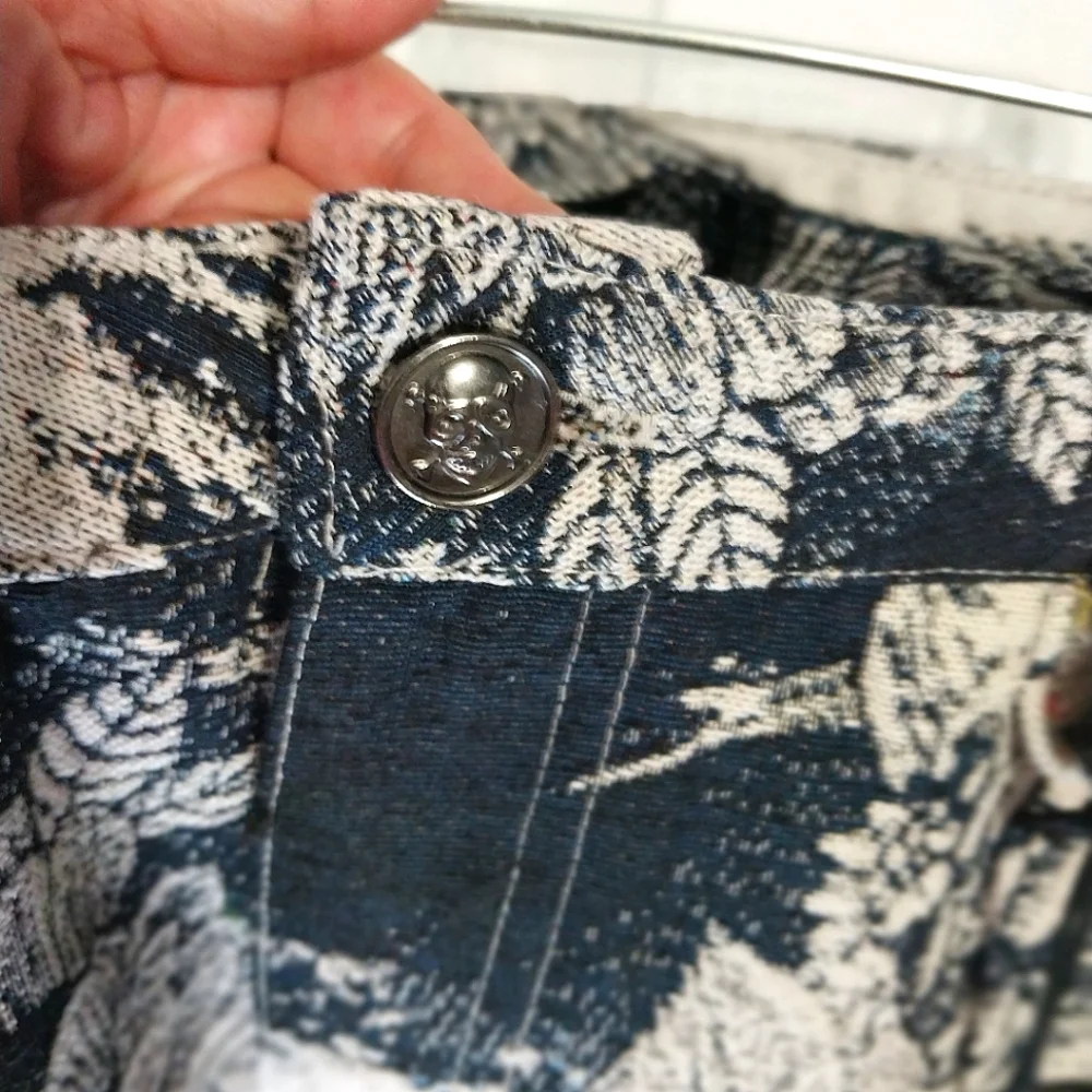Rebel Vengeange Tapestry Skeleton Cargo‎ Pants, NWT, Size 32
